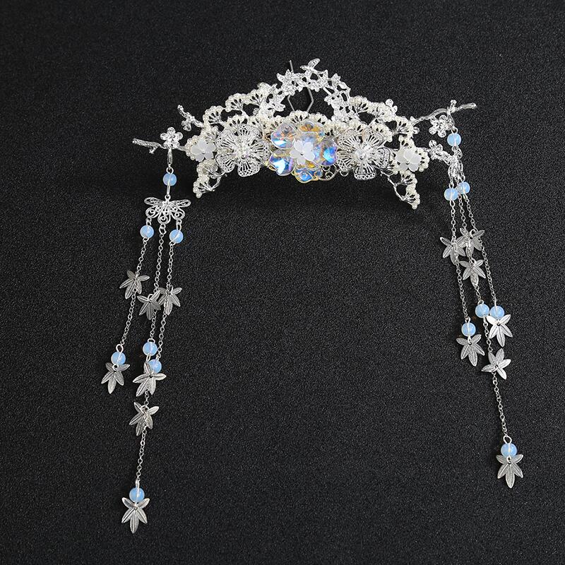 Mano antigüedad paso sacudida disfraz de Bob horquilla clásica china Ropa Accesorios tocado pinza de pelo de horquilla corona conjunto