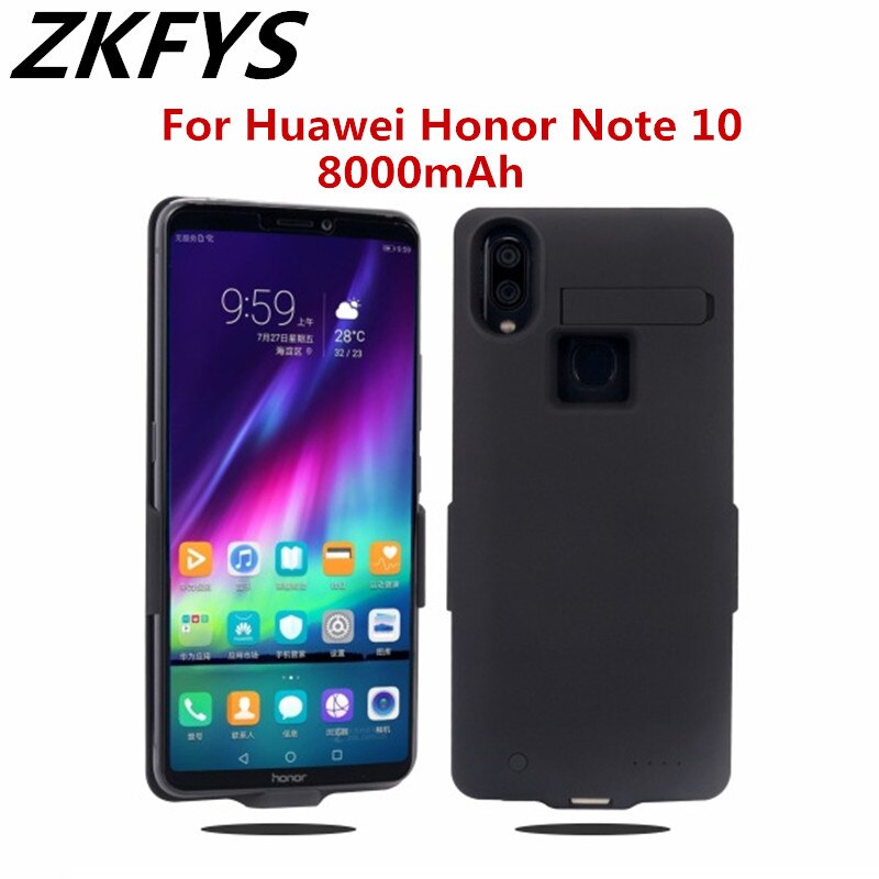 8000 mah voor huawei honor note 10 batterijhoesje, draagbare powerbank voor honor note 10 smartphone standaard batterijklepje