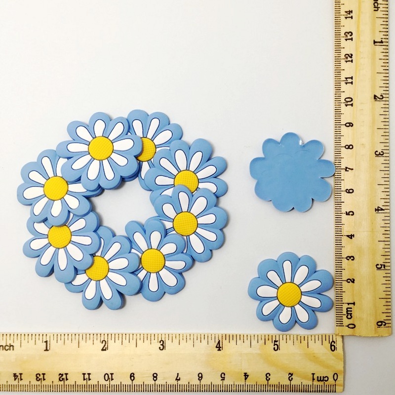 10PCS Mini Bloemen Plaksteen Zachte PVC DIY Craft Voor Haar Accessoire/Broche/Sleutelhanger/Bladwijzer/Bril frame: 13