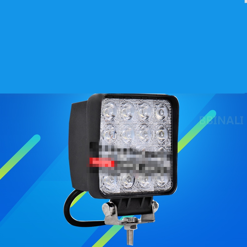 For CATERPILLAR CAT Excavator headlight LED light 24V Boom light super bright engineer lamp 24V Astigmatism 12V Excavator parts: 48W white Spotlight