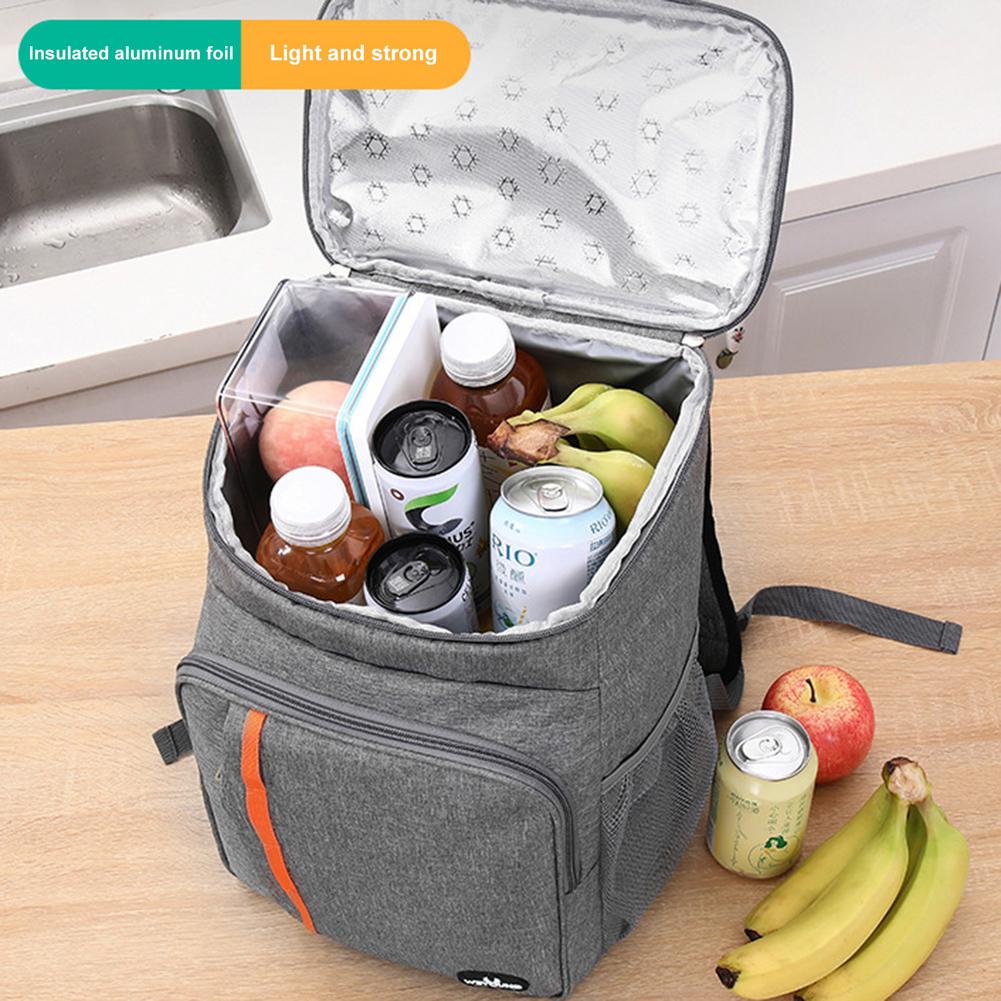 Insulated Bag 18L Large Capacity Cool Warm Insulated Bag Leak Proof Lunch Backpack Thermal Picnic Bag Food Beverage Storage Bag