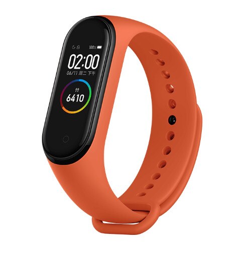 Xiaomi – bracelet connecté Mi Band 4, avec écran tactile AMOLED, capteur d'activité physique avec suivi du rythme cardiaque, Original: only orange band 4