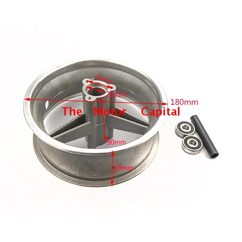 Moyeu de roue arrière en aluminium pour pocket bike, pour Mini moto 47cc 49cc, jantes de 6,5 pouces, 110/50 – 6.5, 90/65-6.5