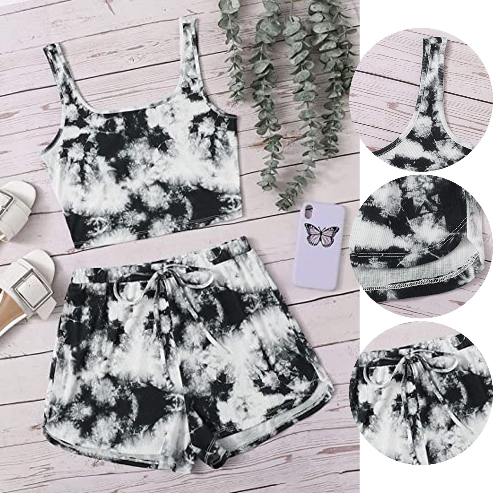 Essnce Women's Tie Dye Two Piece Set