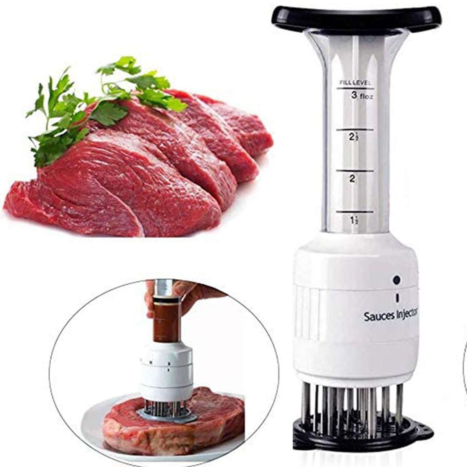 Vleesvermalser Steak Vlees Injector Tenderizer Vlees Marinade Injector