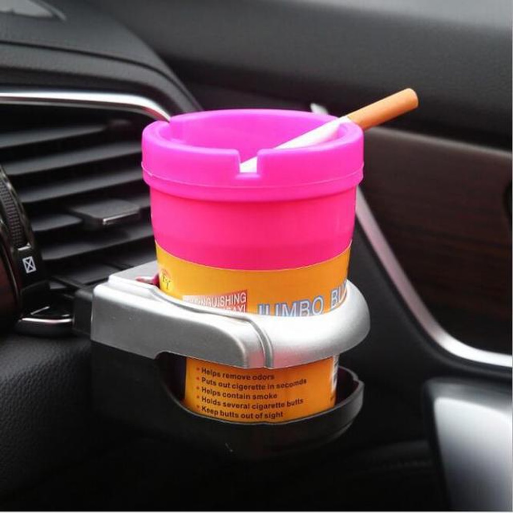 Asbak Snoep Kleur Heldere Auto Asbak Grote Capaciteit Double-Layer Draagbare Auto Asbak Home Office Rookloze Asbak