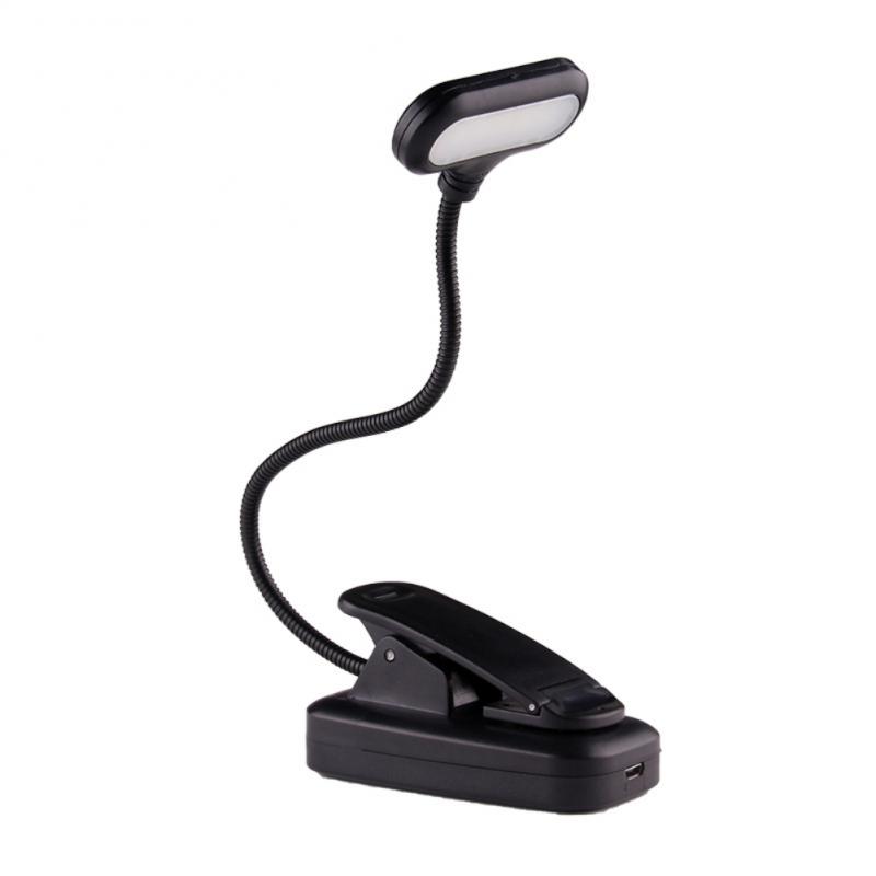 7 ledet-boklamper, usb-oppladbar leselampe, 3- nivåer, varm, kjølig hvit, dagslys, bærbar, fleksibel, enkel å feste, nattleselampe: Foranderlig