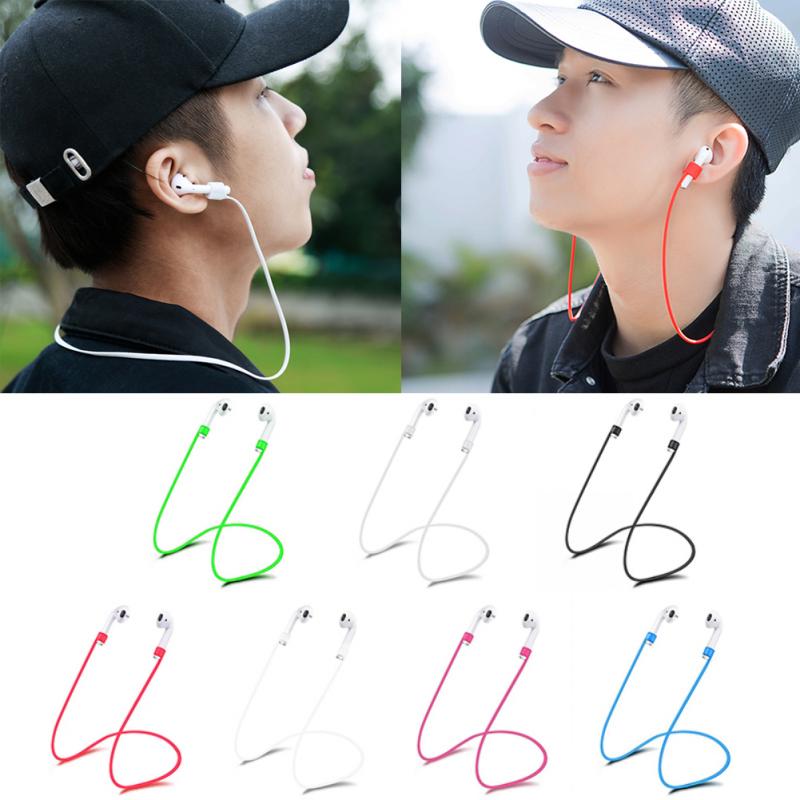 1pc Silicone Anti-lost Neck Strap Wireless Earphone String Rope Headphone Cord Earphone Accessorie For Apple AirPods Newest