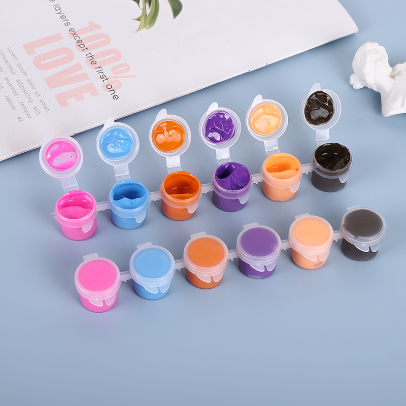 Children's Painting Paint 5ml Six-piece Set of Simple Acrylic Paint Kindergarten Art Diy Hand-painted Materials: B 5ml 6 colors