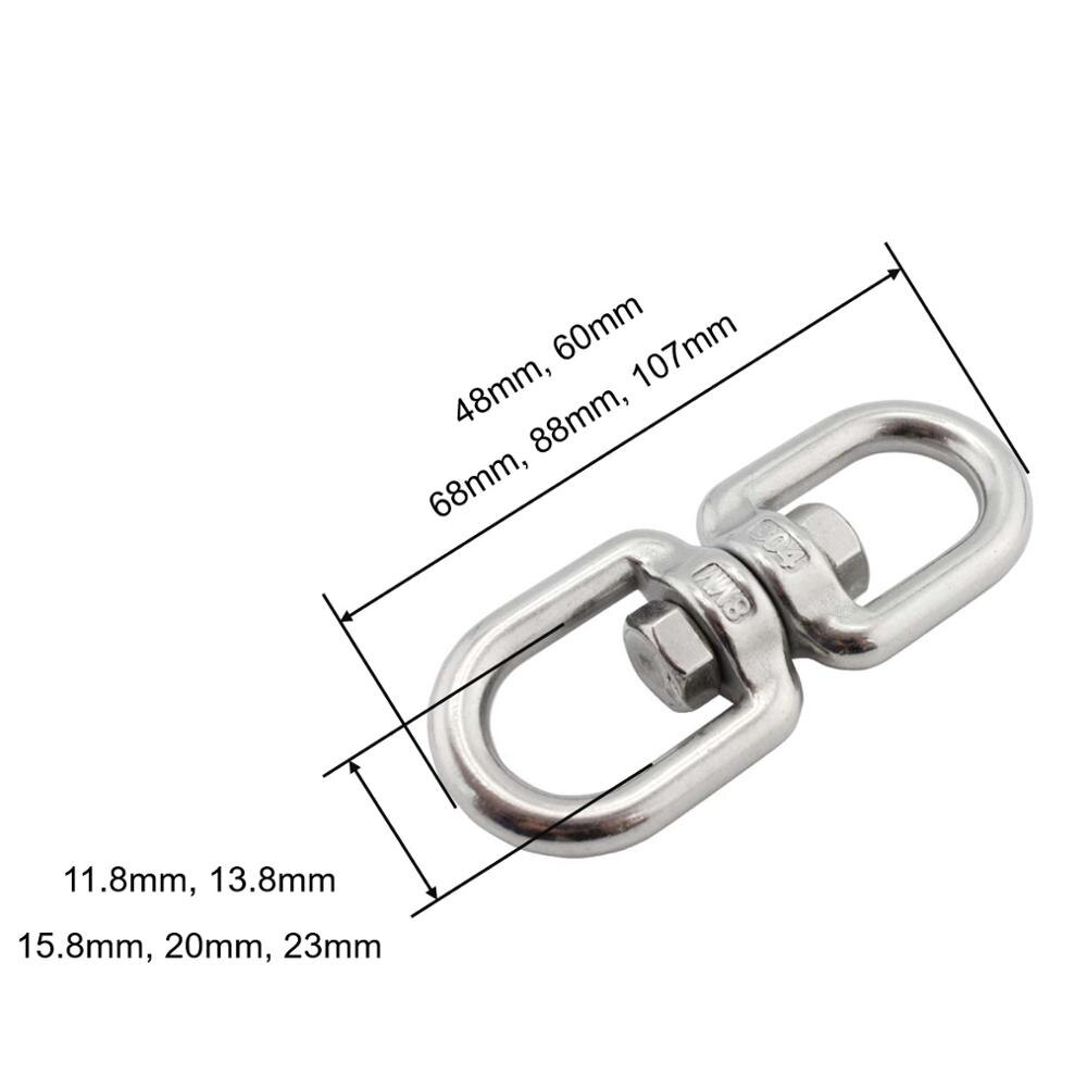 5Stck 304 Edelstahl Auge Zu Auge Anker schwenken 4mm 5mm 6mm 8mm 10mm schwer Pflicht Edelstahl Marine Anker Kette schwenken