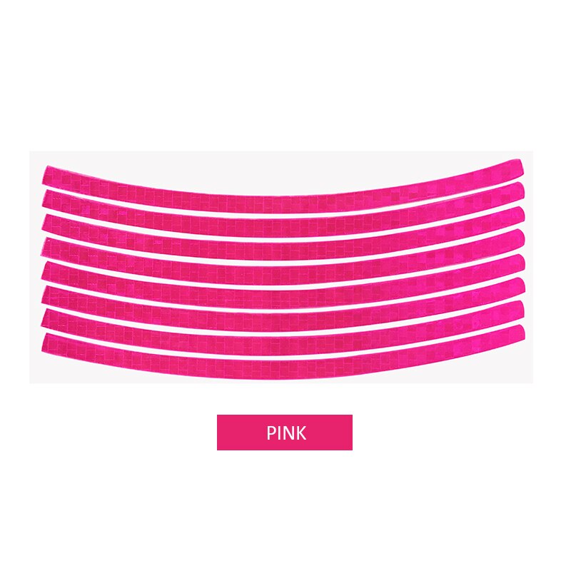 VOOFENG High Intensity Reflective Sticker for Bicycle Wheel Sticker Road Safety Self-Adhesive Backing: Pink