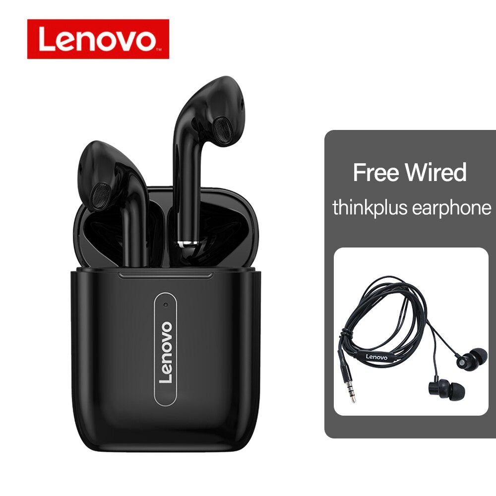 Lenovo-auriculares inalámbricos X9 con Bluetooth 5,0, cascos deportivos a prueba de sudor con Control de dos toques, HD, para Android e iOS: black with TW13