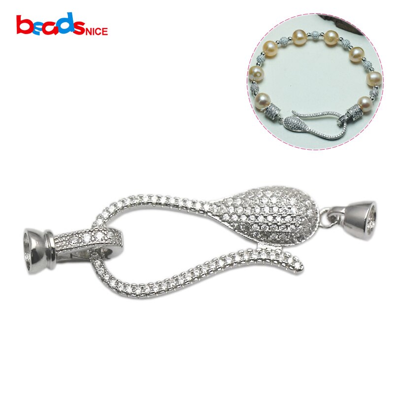 Beadsnice Armband Haken 925 Sterling Zilver Micro Pave Zirconia Ketting Unieke Sieraden Sluiting DIY Accessoires ID 35286