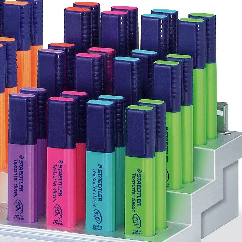 STAEDTLER-resaltador Textsurfer classic, 364, WP4, WP8, bolígrafo de neón absorbente