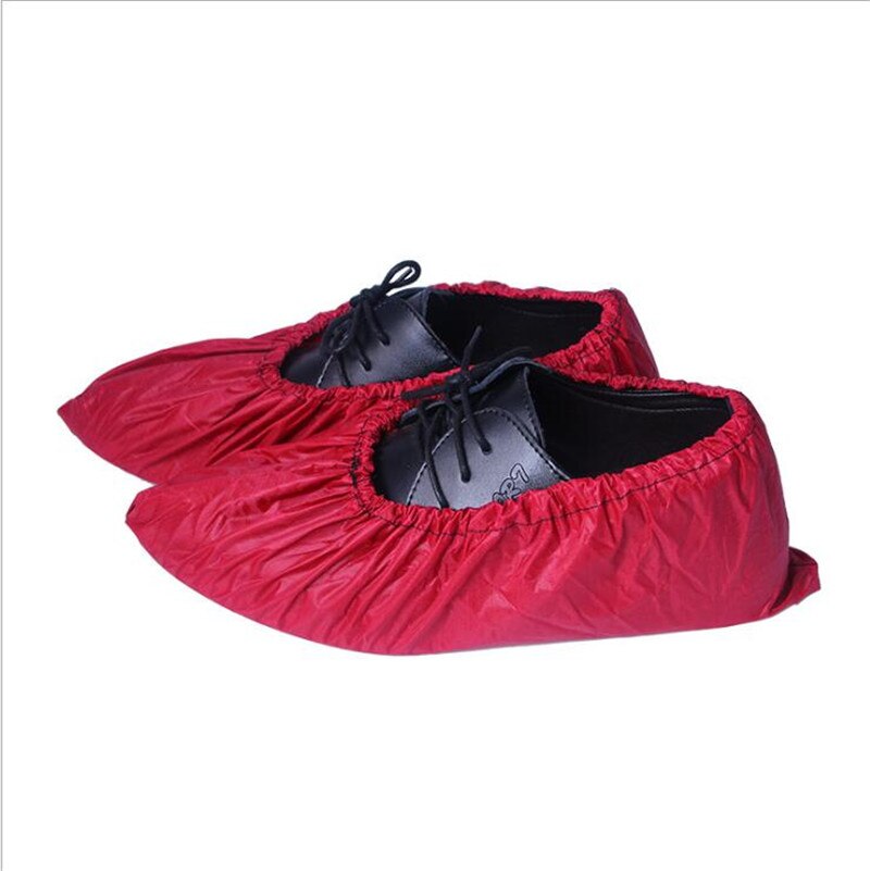 Couvre-chaussures réutilisables couvre-chaussures de pluie unisexe couvre-chaussures antidérapants imperméables organisateurs de chaussures organisateur de chaussures 30x14cm: Rouge