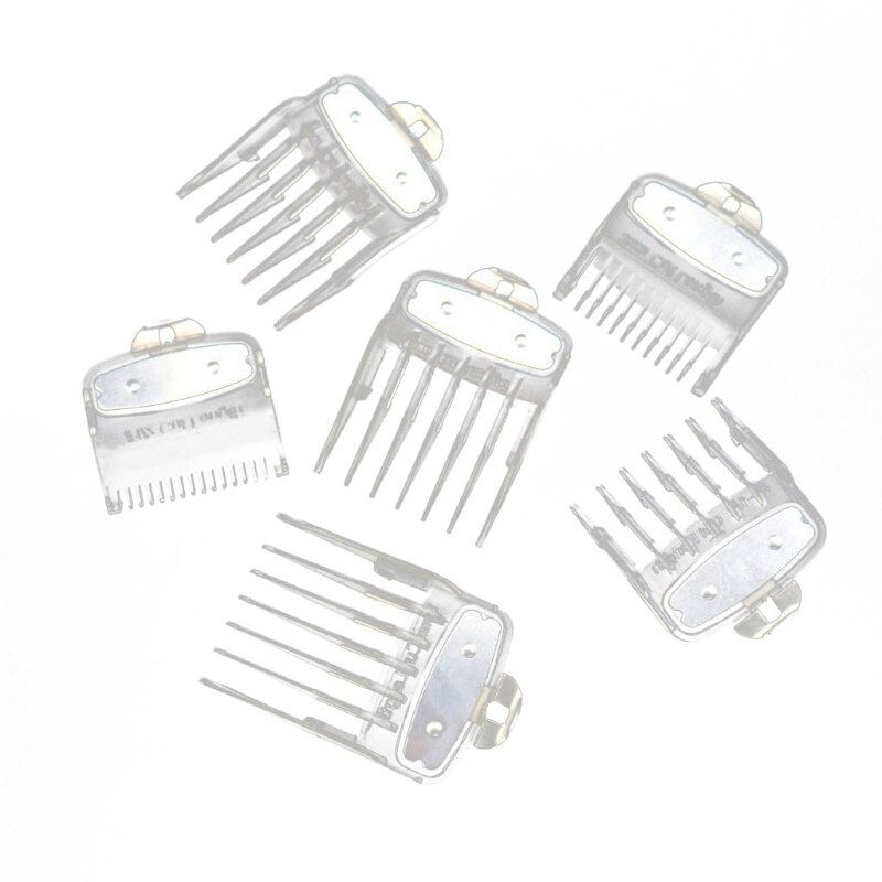 Conjunto de Peine guía para barbería, 6 uds., accesorio para Maquinilla de peluquería, limitador de corte de pelo: MULTI