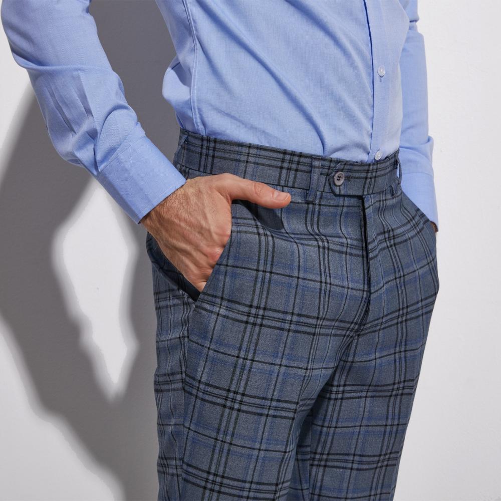 Chemises Sur Mesure de Qualite Nach Maß Männer Kleid Hemden Langarm Licht Blau Sommer Hemd Männer Zugeschnitten Hemd Büro Hemden