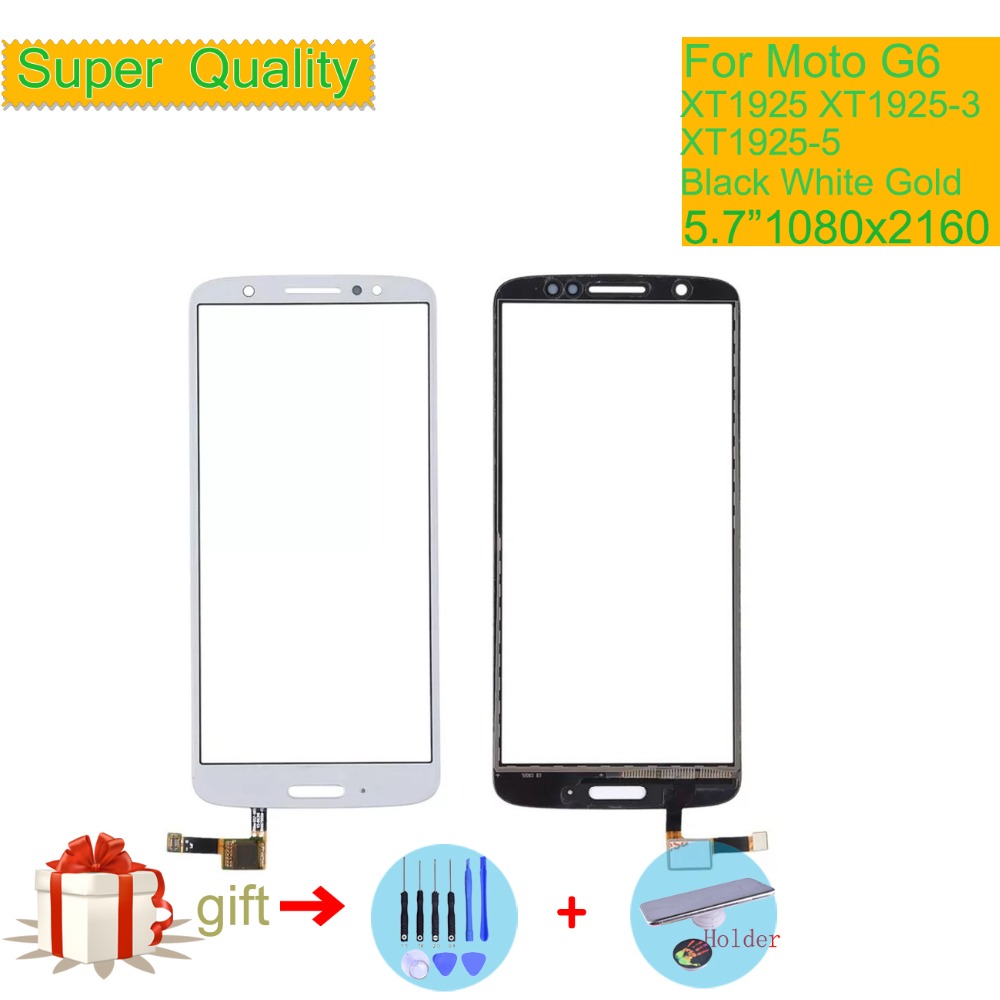Pantalla táctil ORIGINAL para Motorola Moto G6 XT1925 XT1925-3, Sensor de XT1925-5, Panel de vidrio frontal sin LCD de 5,7"