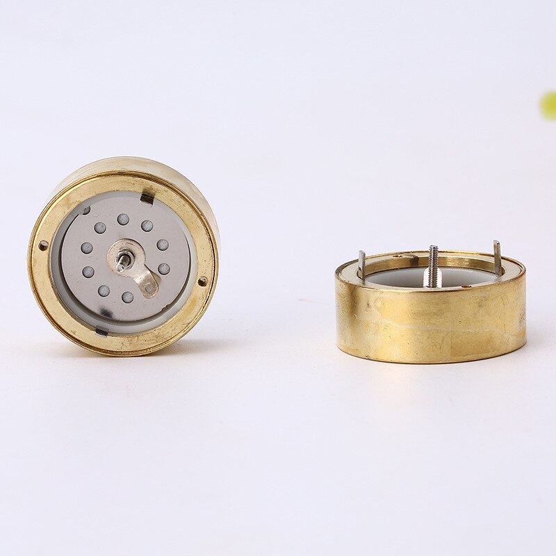 Aluminum Alloy Condenser Microphone Cartridge Capsule Replacements Large Diaphragm Microph Electric Instrument Parts Golden