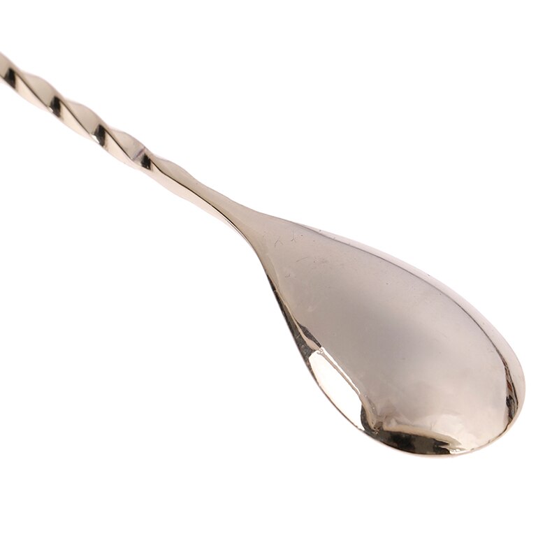 30cm Cocktail Spoon Bar Spoon Stainless Steel Mixing Spiral Pattern Bar Teadrop Spoon Bar Tool Bartender Tools