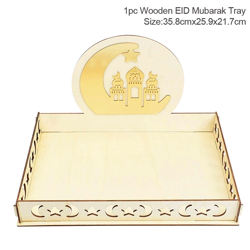 Træ eid mubarak dekoration til hjemmet islamisk ramadan kareem muslimsk festindretning eid madbakke ramadan mubarak eid al adha: -en