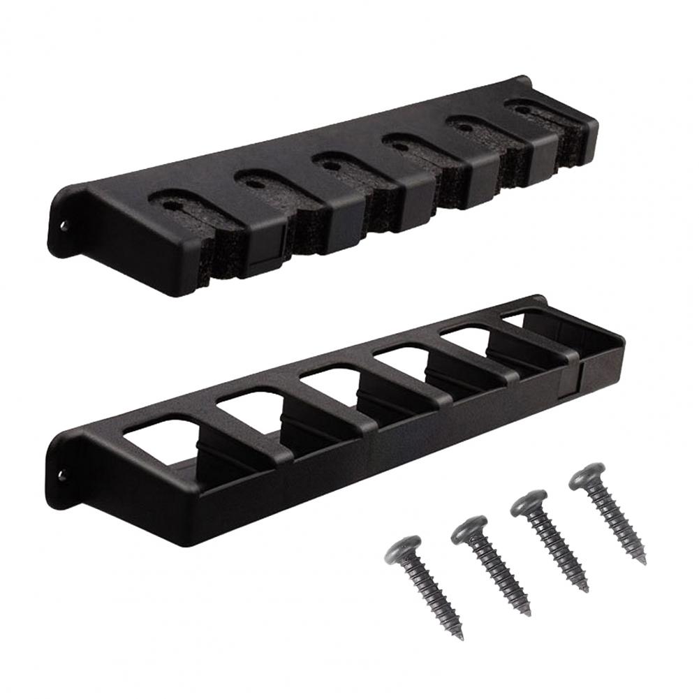 Black Wall-mounted vertical fishing rod rack Lu Ya rod storage Dip net hand pole collection rack outdoor Fishing accessories