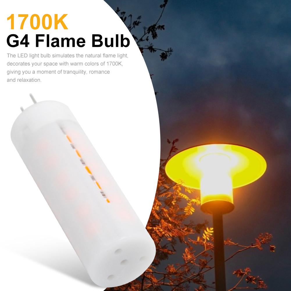 Newest G4 LED Light Bulb Safe Durable Realistic Flame Effect Lamp Bulb With High PC Lampshade DC12V 24V 2835SMD