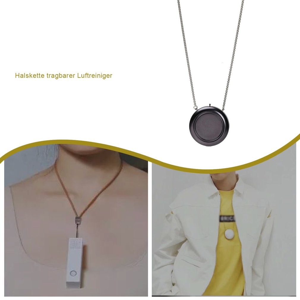 Air Purifier USB Portable Wearable Necklace Negative Ionizer Anion Air Cleaner Personal Wearable Necklace