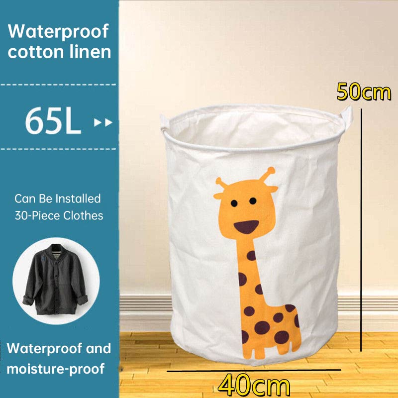 Household Dirty Clothes Hamper Basket Folding Over Sized Toy Storage Bucket Laundry Hampers with Easy Carry Extended Handles: G