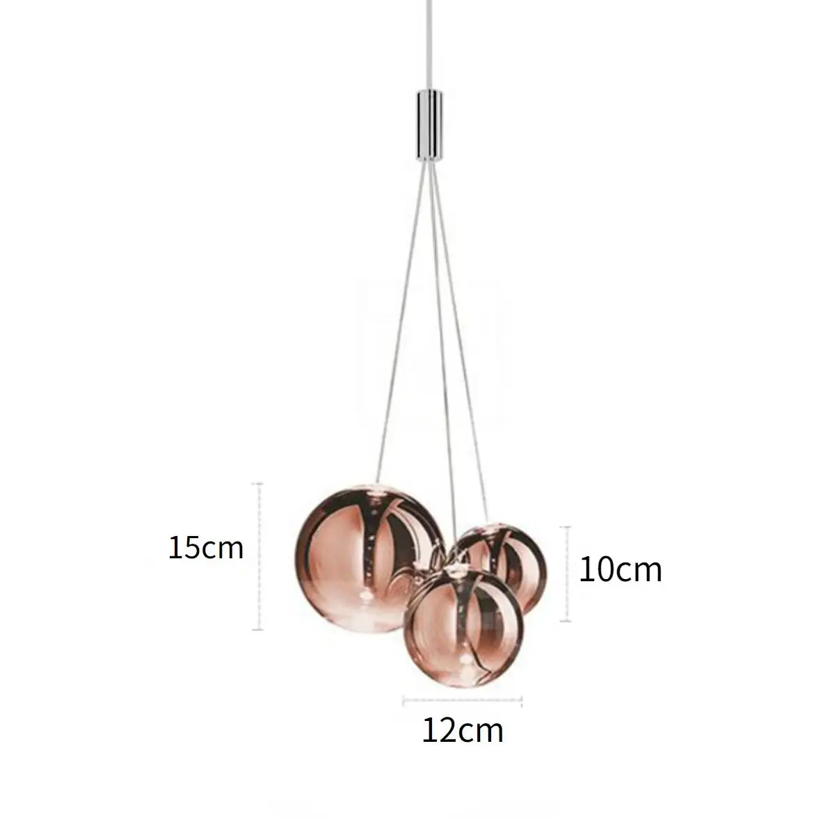 Moderne Minimalistische Slaapkamer Restaurant Hanglamp Trap Bubble Ball Hotel Lobby Teller Decoratieve Glazen Verlichting: Black