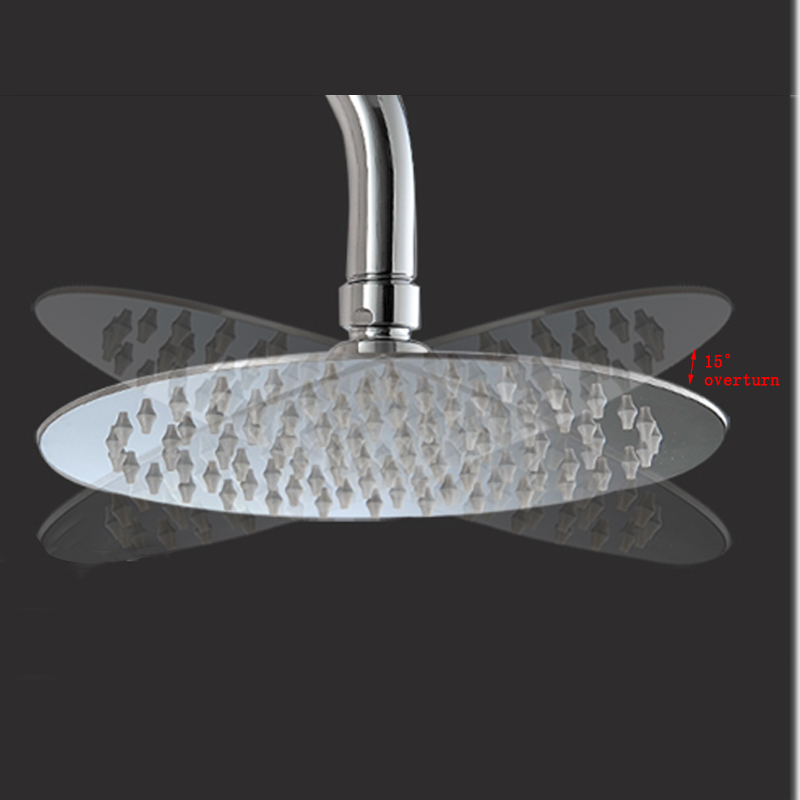 Round & Square 304 Stainless Steel Showerhead Rainfall Rain Shower Head Chrome high pressure bath faucet dusche ducha rainshower