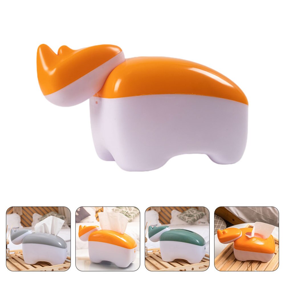 1pc tissueboxen in de vorm van een neushoorn (willekeurige kleur)