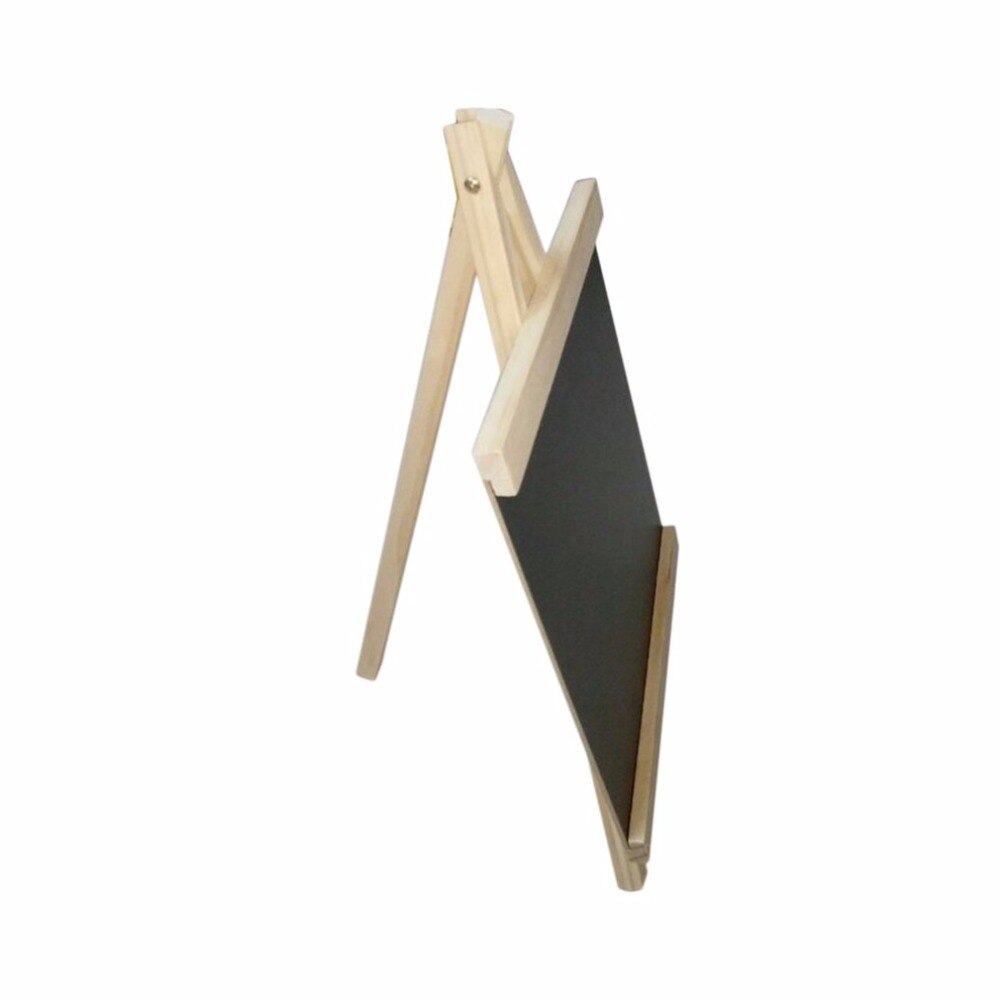 Blackboard 24*13cm stationär skivtavla med justerbart träställ hållbar tavla svart tavla produkter för skolor hem