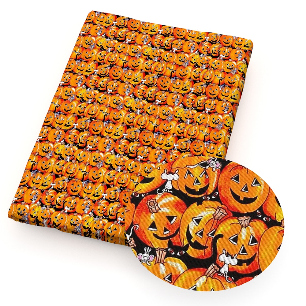 50*140cm halloween-tematryck polyester bomullstyg för tissue barn hemtextil för sömnad docka brudklänning  ,1 yc 11374: 1107285001