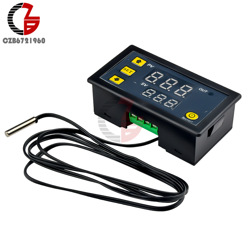 W3230 Digital Temperature Controller Thermostat Regulator Switch Sensor 12V 24V 220V Heating Cooling Control Thermoregulator