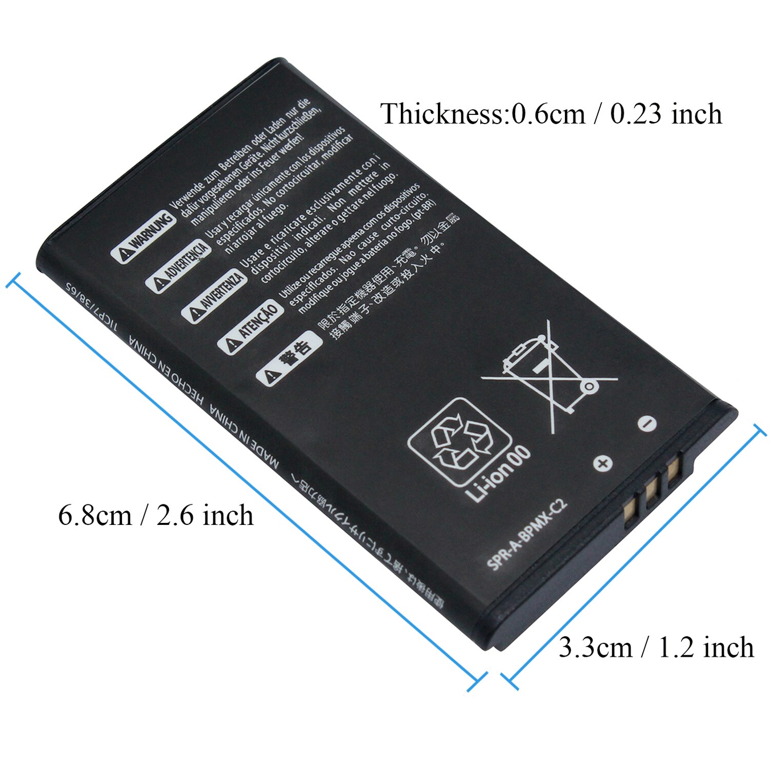 OSTENT 1750mAh 3.7V Rechargeable Lithiumion Batte... Grandado