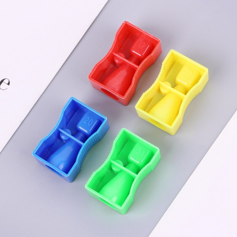 10Pcs Plastic Single Hole Pencil Hand-held Sharpener School Office Stationery