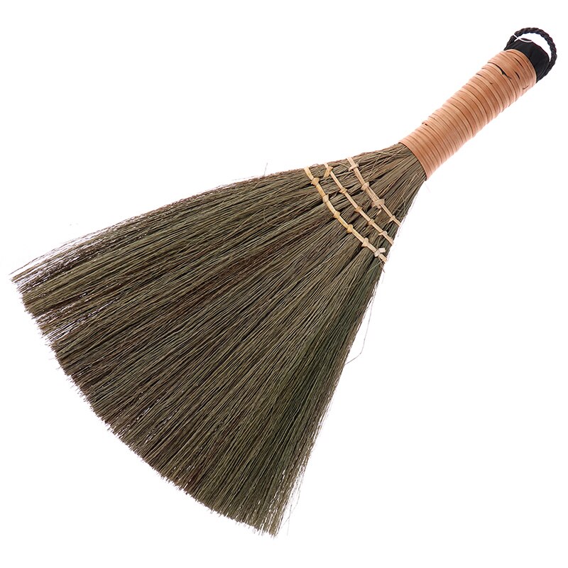 1PCS Straw Broom Wooden Soft Sweeping Broom Desktop Sofa Dusting Home Cleaning Brush