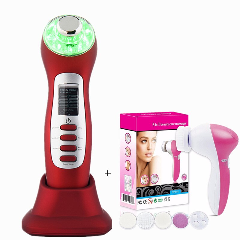 ultraschall 3MHz Galvanische 7 in 1 Haut Gesichts Pflege LED Blau verrotten Licht Photon Mikro-strom Aufzug hautstraffung Schönheit Gerät: 16