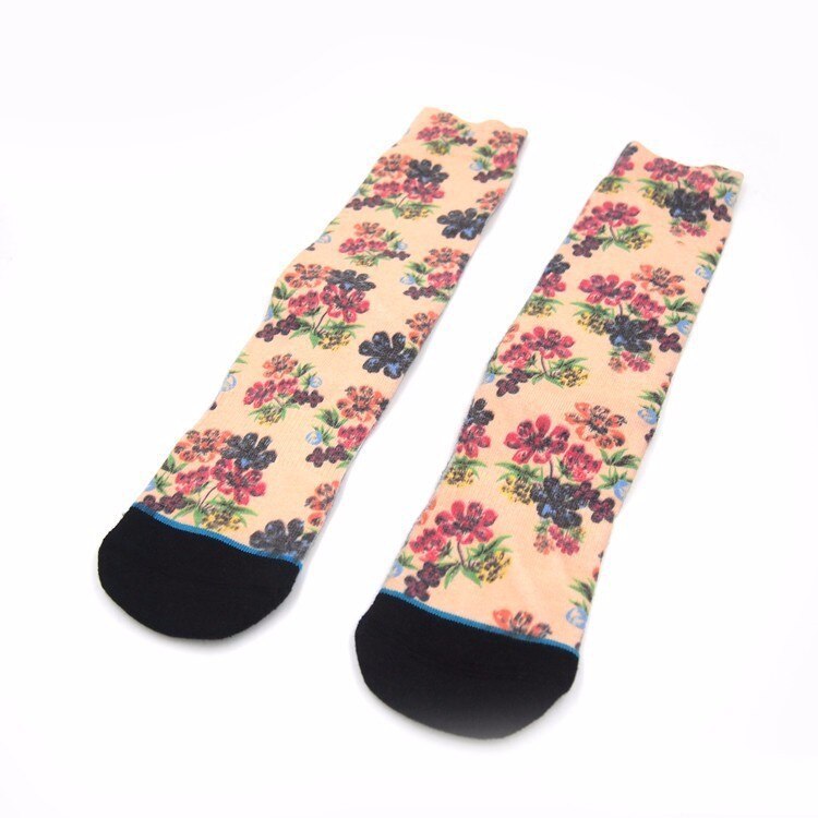 Style 360 Printing Boneless Socks Head Thick Outdoor Sports Skateboard Socks (1 Pair): Orange