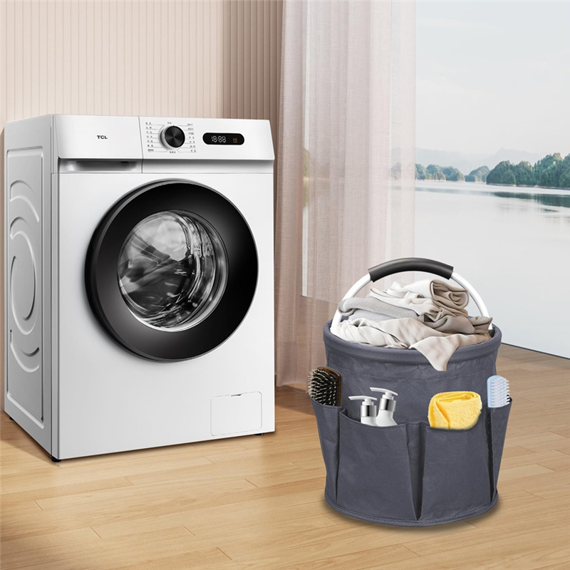 Bsevb -17l bærbare rengjøringsbøtter, arrangør med 6 lommer, sammenleggbar rengjøringsboks, bærbar rengjøringspose