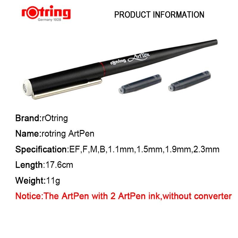 rotring Art Pen Sketch Fountain Pen drawing EF/ F/M/ B/1.1mm/1.5mm/1.9mm/2.3mm 1 Piece