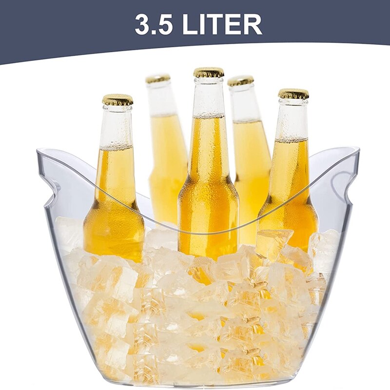 Ice Bucket Wine Bucket Clear Plastic Bucket Perfect For Wine Champagne Or Beer Bottles