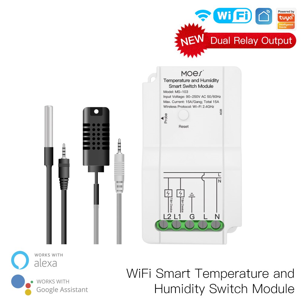 Wifi Smart Temperature Humidity Controller Probe Switch App Remote Control Wireless Intelligent Control Temperature And Humidity