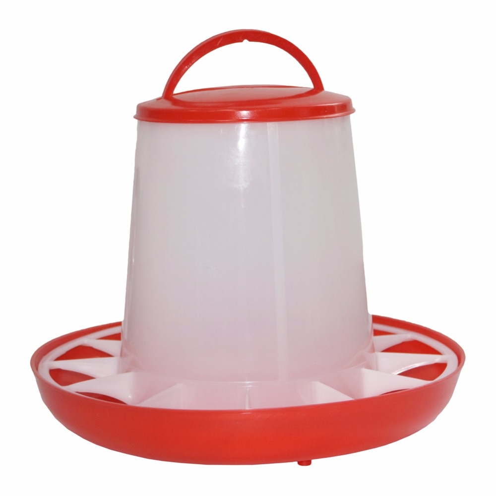 6.2 kg kyllingeopdræt værktøj fasan fodring spand rød krybbe