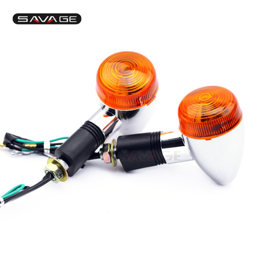 Luz indicadora de señal de giro para motocicleta, lámpara intermitente de giro para SUZUKI GSF 250/400/600/1200/S BANDIT RF600 RF900 GS500 DR650: Amber