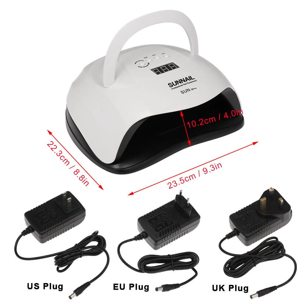 SUNNAIL-lampe professionnelle pour sécher Gel et manucure à la lumière solaire UV, équipement de traitement des ongles et des ongles, outil pour Nail Art, 80W