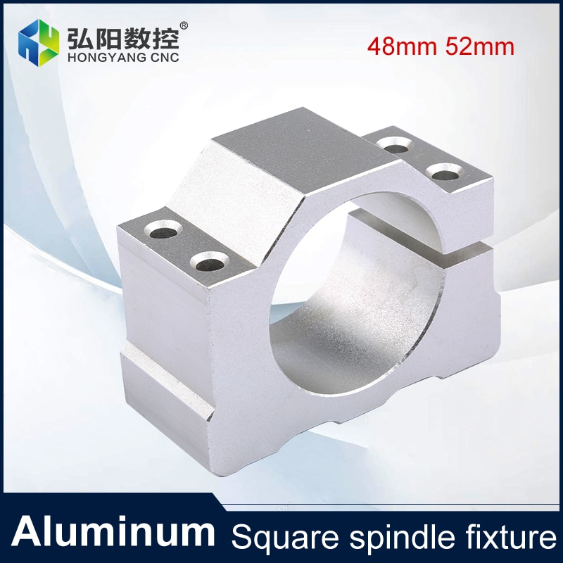 Spindle Motor Bracket 48mm 52mm Fixed Clamping Screw Spindle Clamping Aluminum Holder Clamp For CNC Machine Spindle