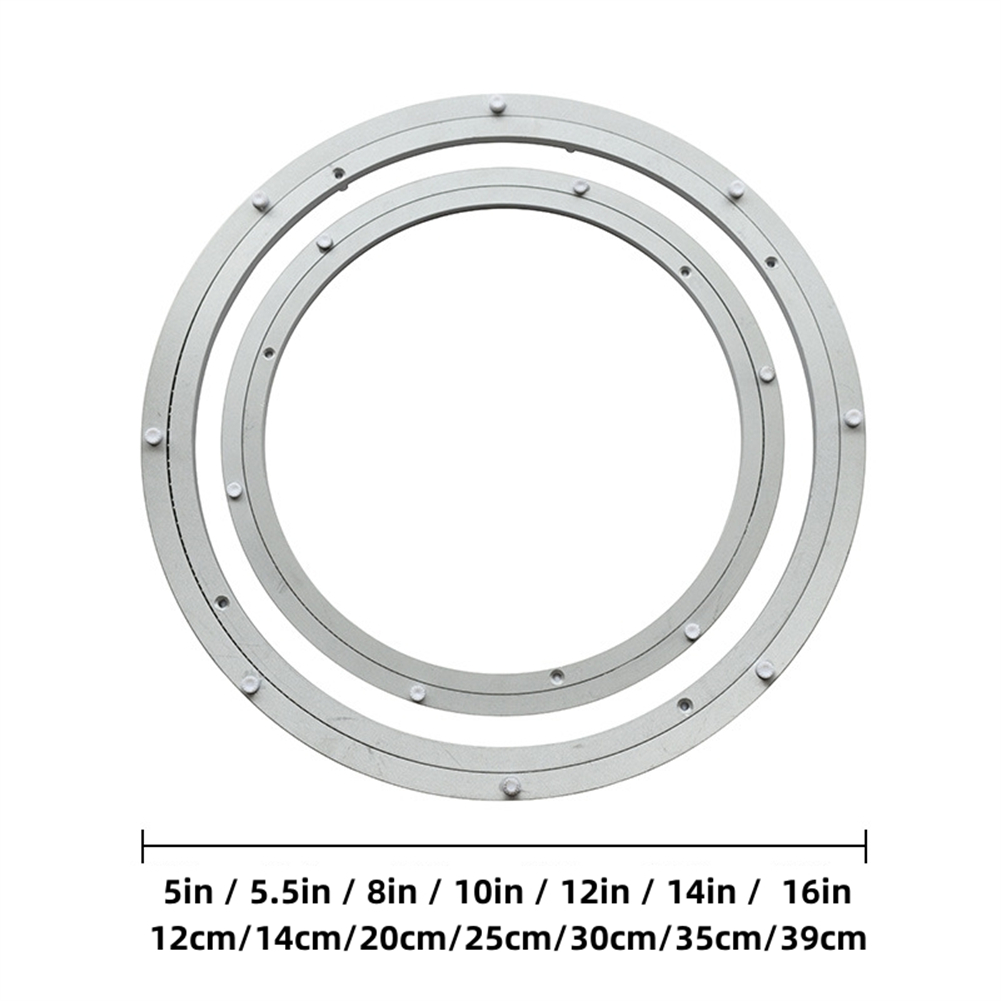 12-39cm Roterende Leje Lazy Susan Base - Kraftig Aluminiumlegering til Køkken og Spiseborde