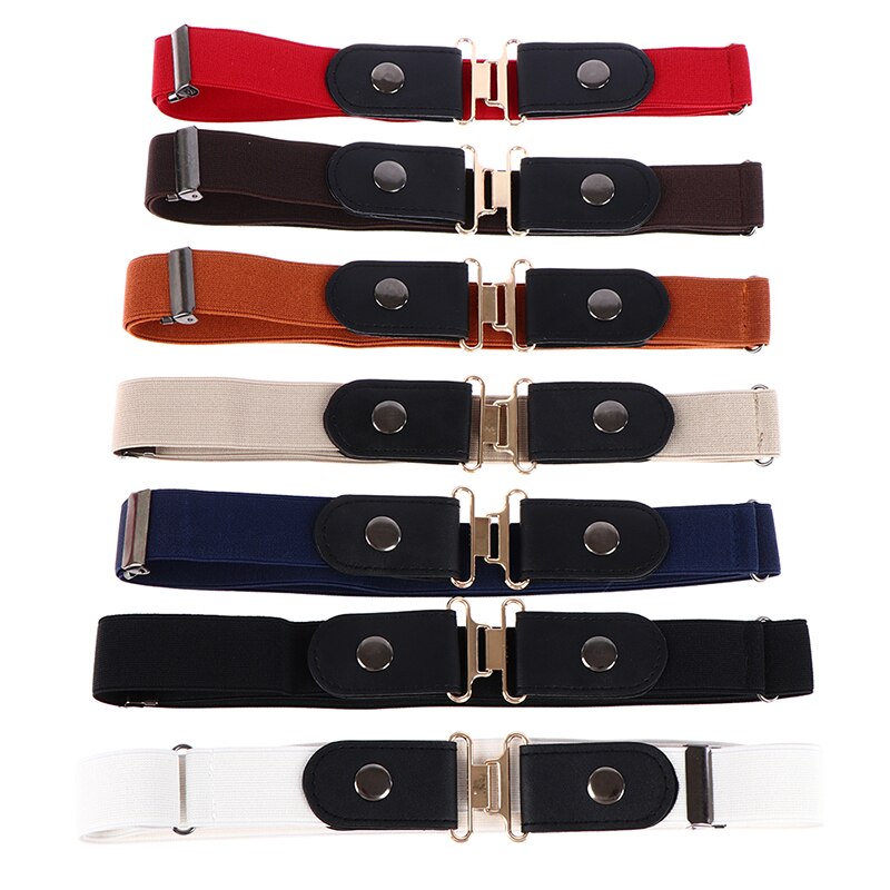 Women Buckle Stretch Belt Belt Invisible Elastic Waist Belt Unisex Jeans Pants